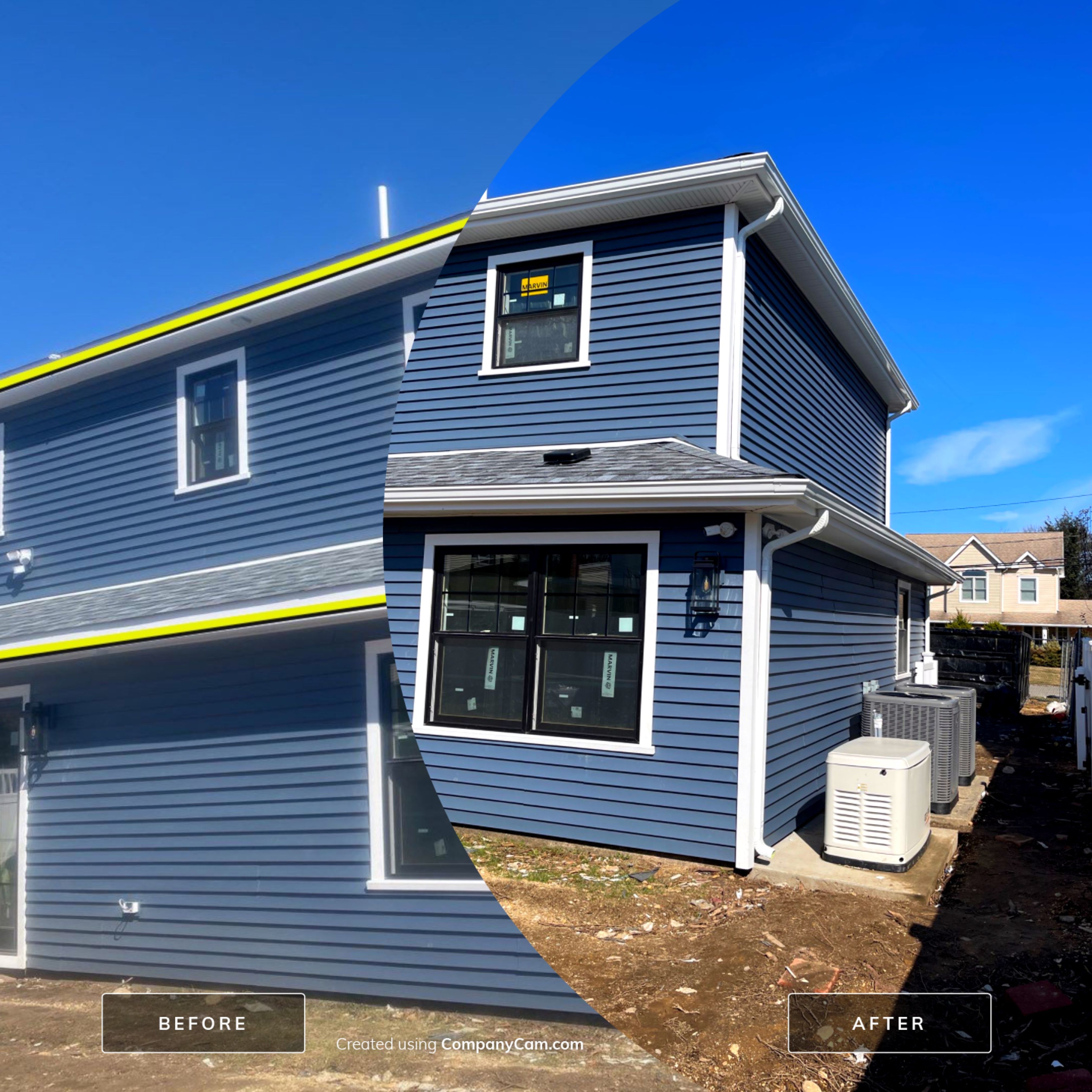 Full House Installation 5" white seamless gutters 2x3 leaders by Above All Gutters