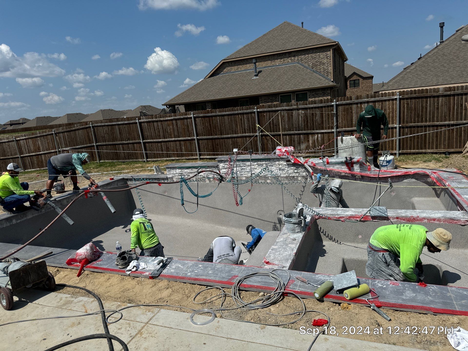 Geometric Pool with Contrasting Paver Deck by Pinnacle Pools and Spas - DFW
