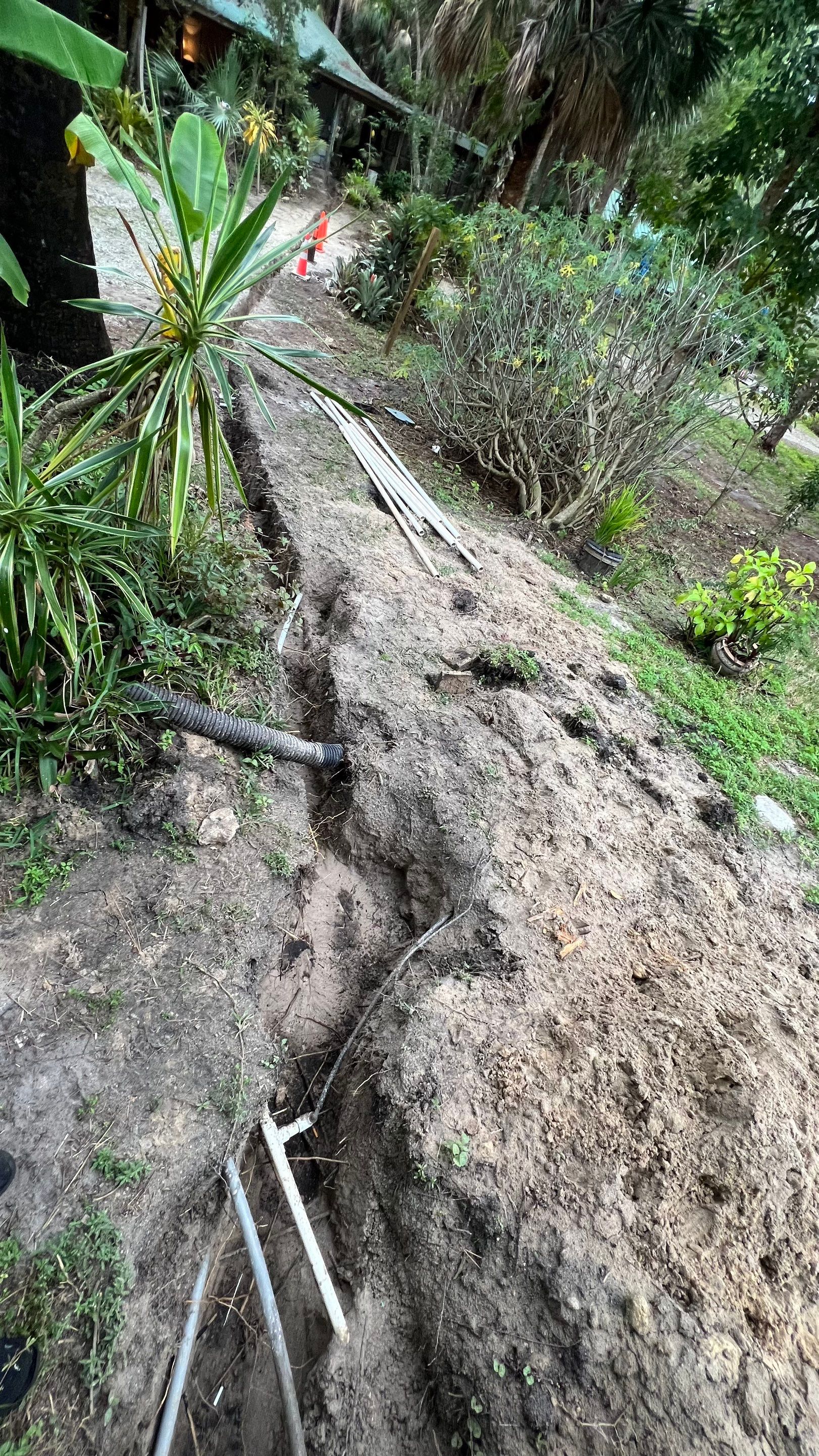 Hydro Excavating a Trench for Utility Lines by APS Power & Water
