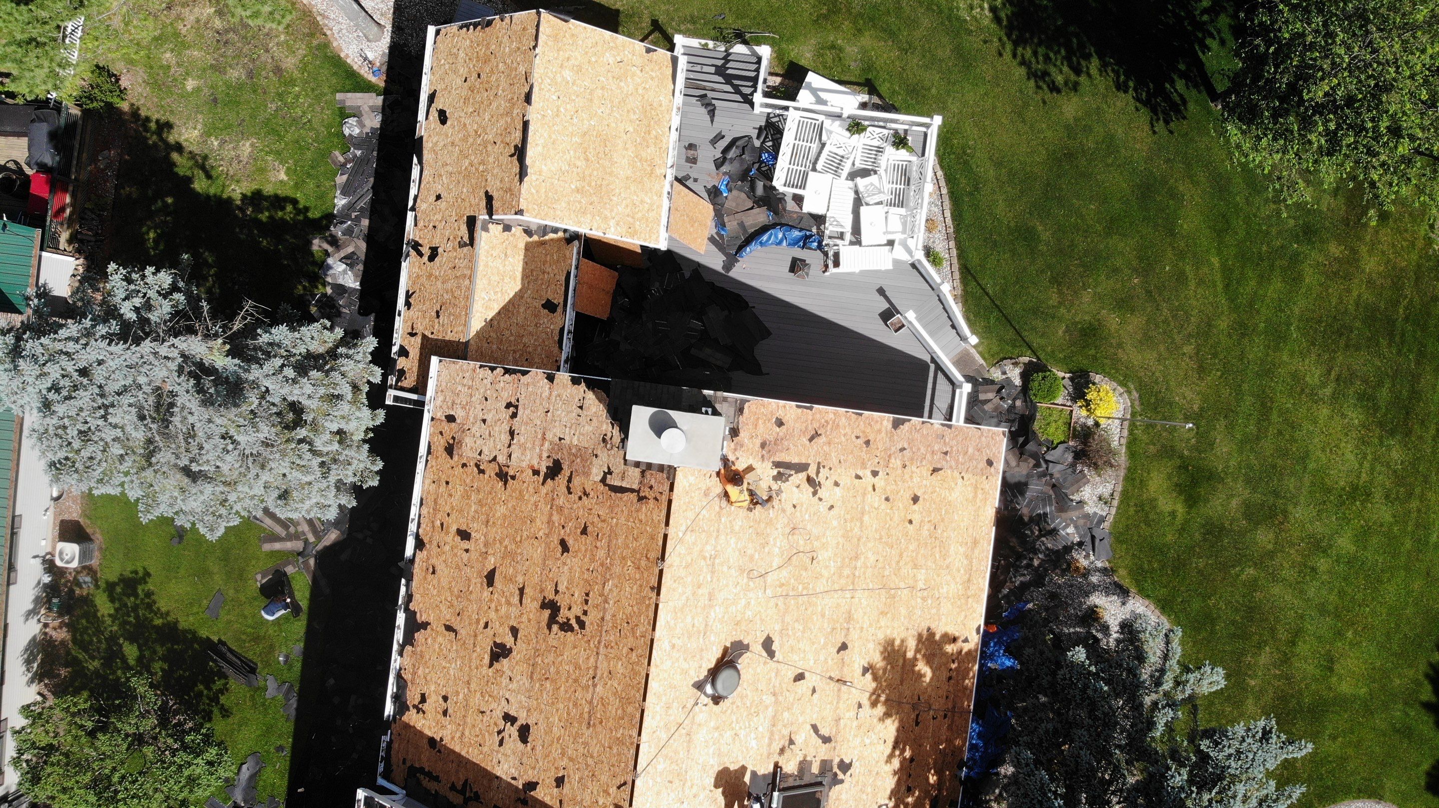 Nekoosa Residential Roof Replacement with Architectural Shingles and Skylights by Mr Roof & Remodeling Co
