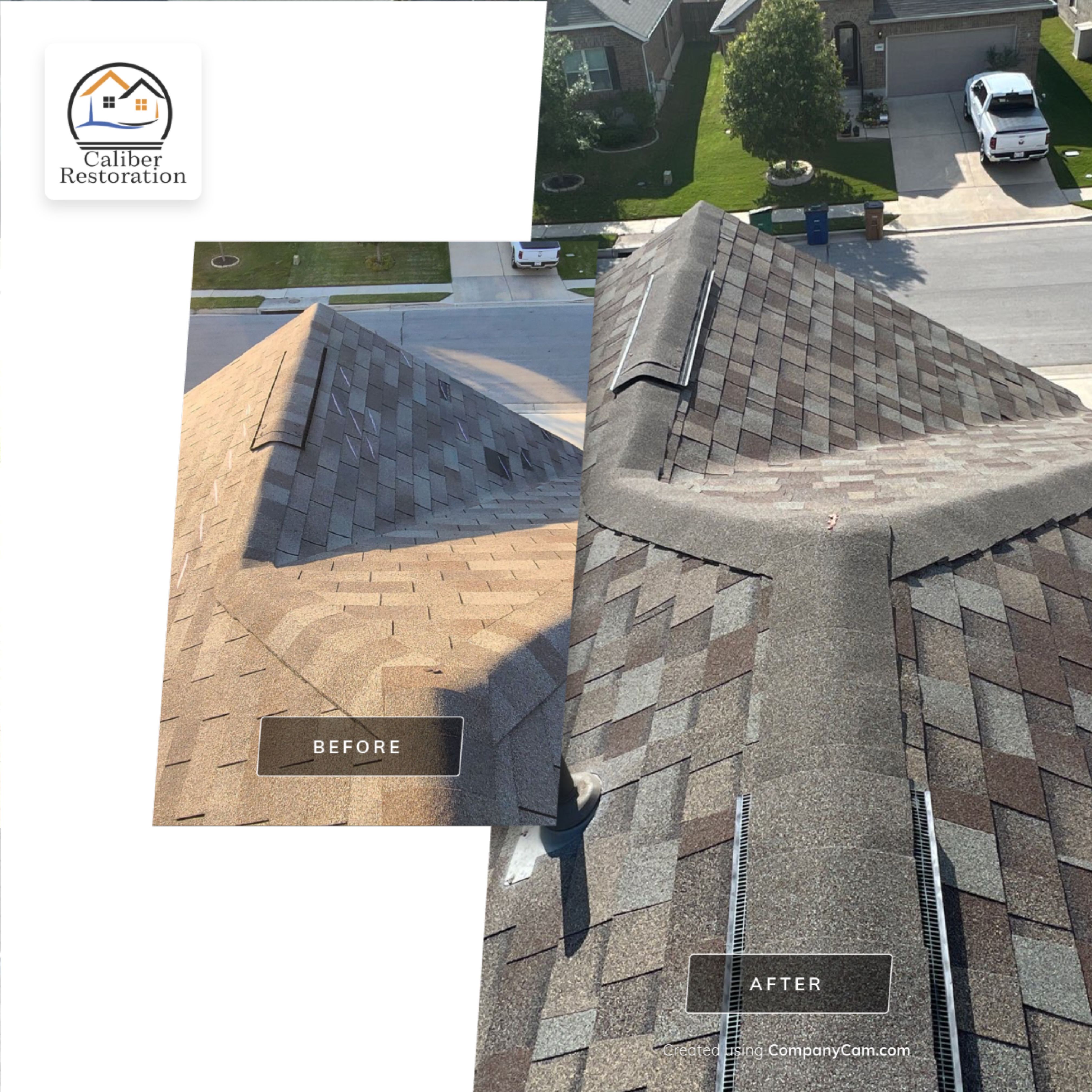 Full Residential Roof Replacement With Architectural Shingles in Austin by Caliber Restoration LLC