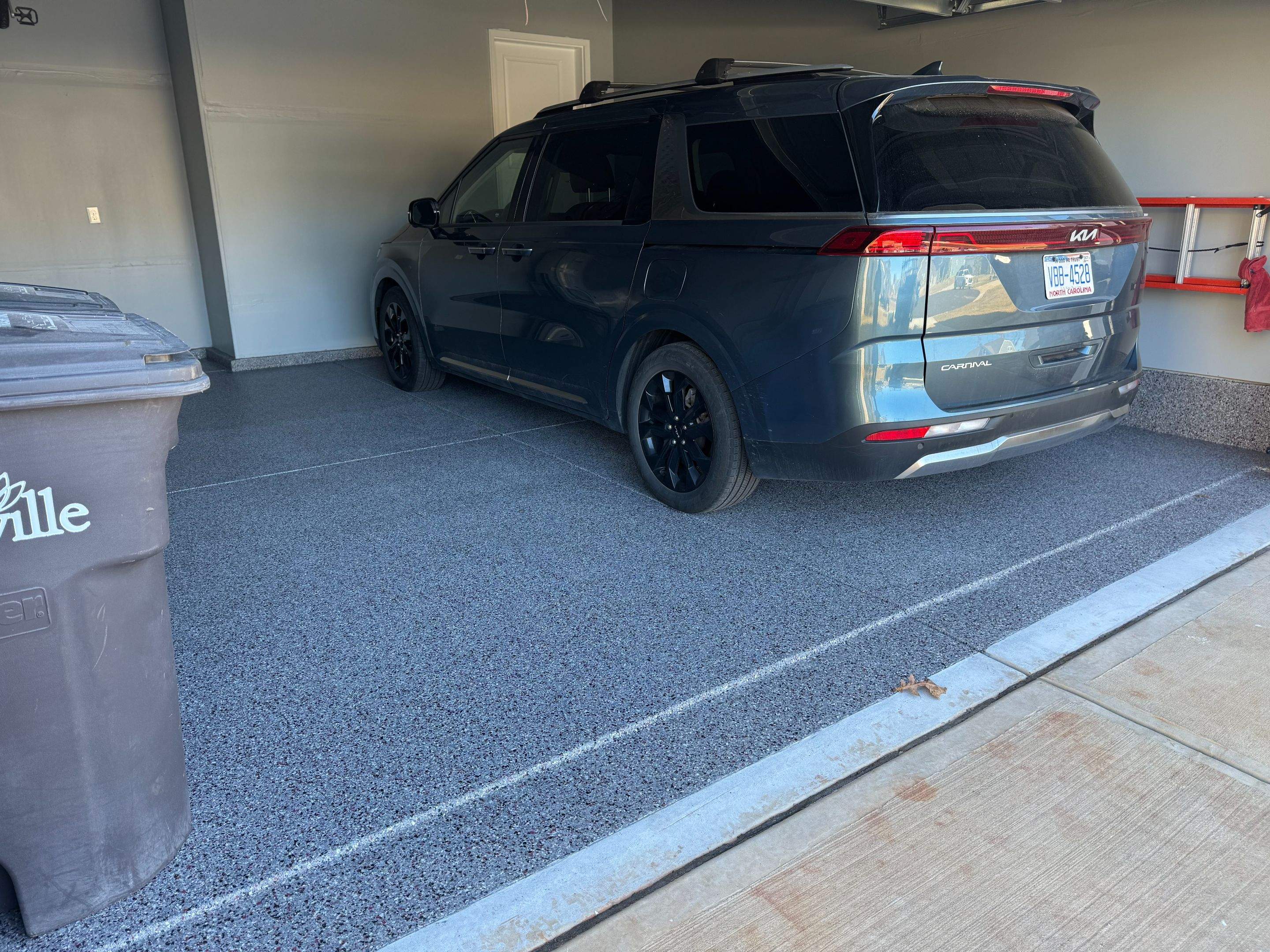 Custom Patio Overlay patios, Custom Flake Garage and Basement by Endure Concrete Coatings