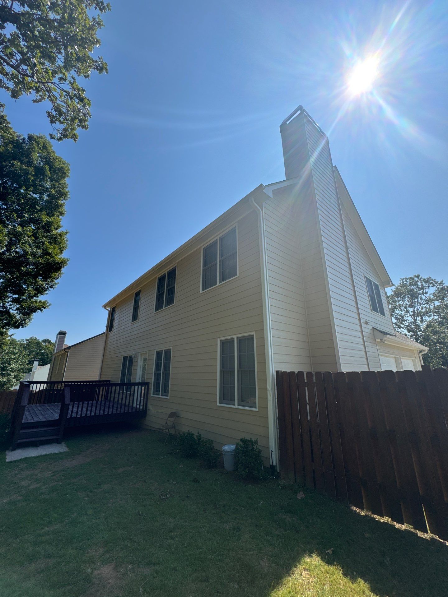 Complete Exterior House Painting and Deck Staining in Lawrenceville by Swift Home Renovations