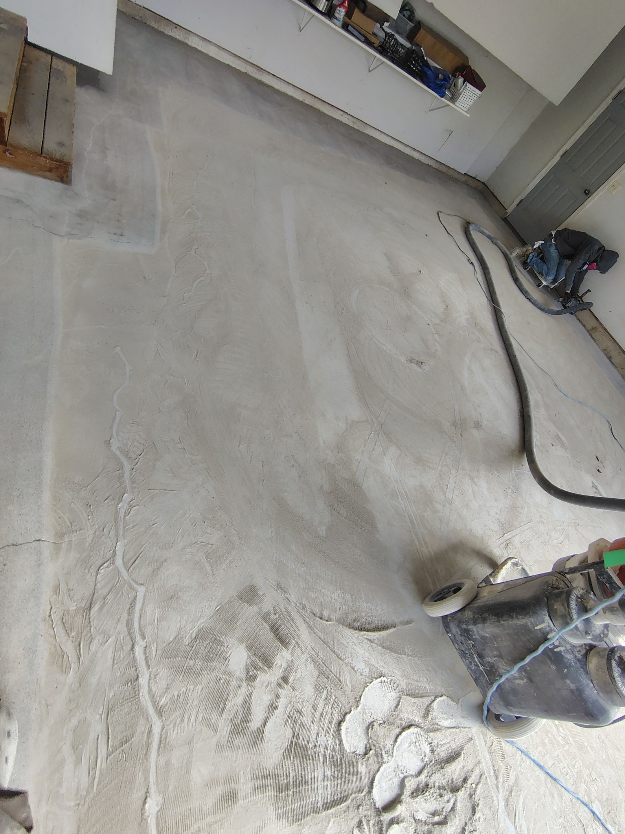 Decorative Chip Epoxy Garage Floor Coating in Sioux Falls by Select Painting, Coatings & Garage Cabinets