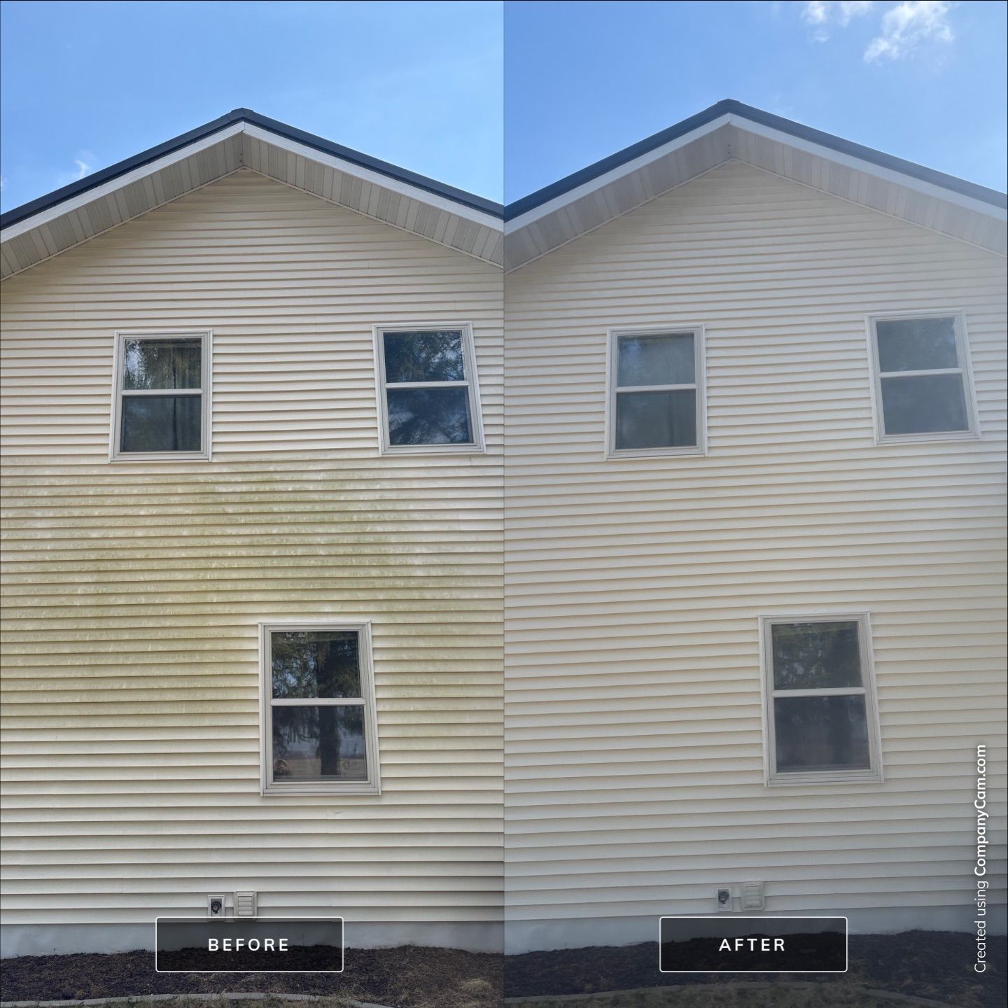 Low pressure siding cleaning by Under Pressure Power Washing 