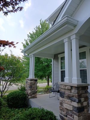 seamless aluminum gutter install in Island Lake, IL (After)