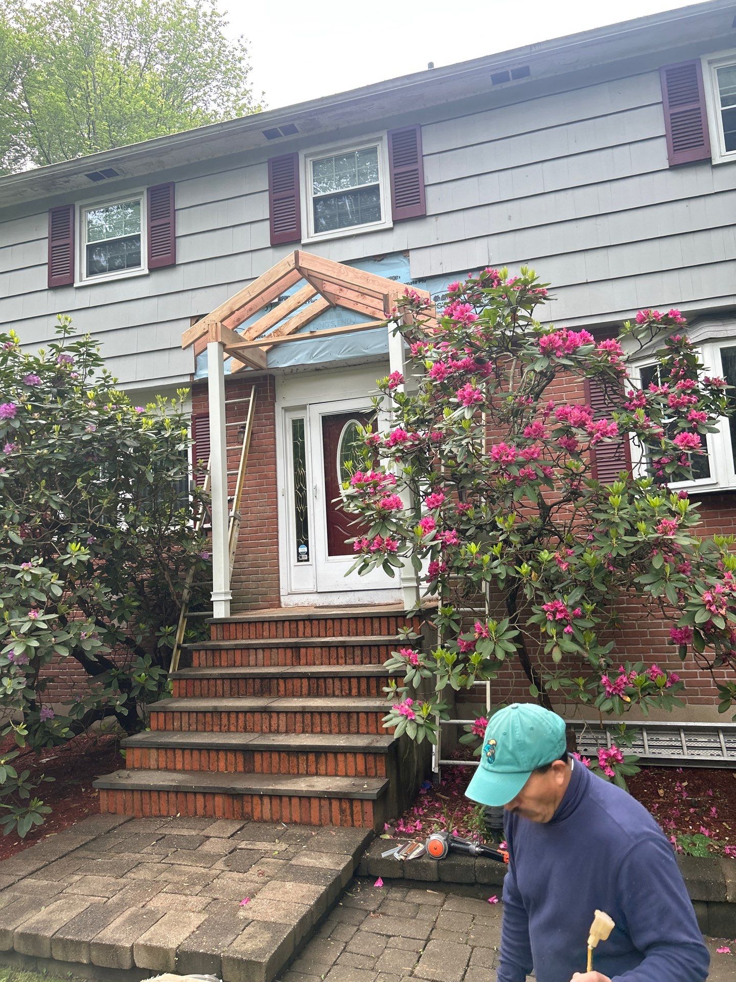 Beautiful Portico Addition by DiGiorgi Roofing and Siding Inc