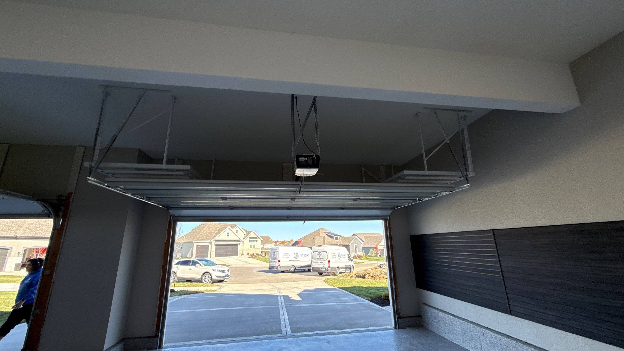 Steve Chose Our Beautiful MKE Blackwood Slatwall  by Banner Garage