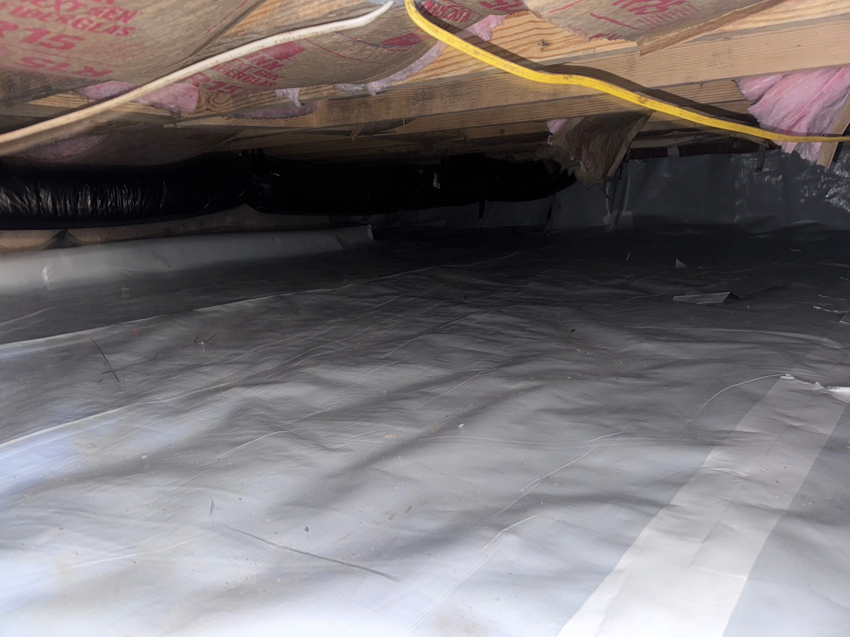 Sealed Crawlspace using Aprilaire E-70 Dehumidifier by Impact Crawlspace