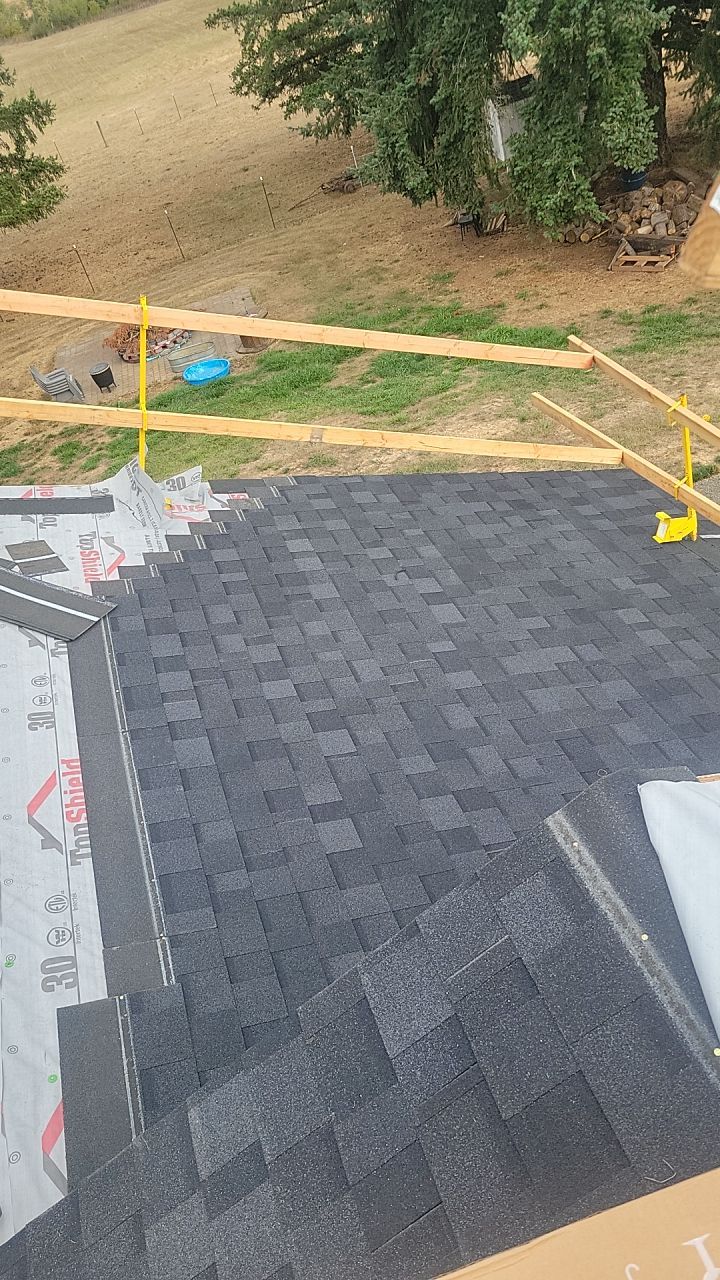 Residential Roofing Installation using IKO Dynasty (Color: Granite Black) by Orezona Building & Roofing Company, Inc.