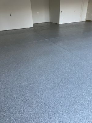Garage Floor Coating using Quartzite
