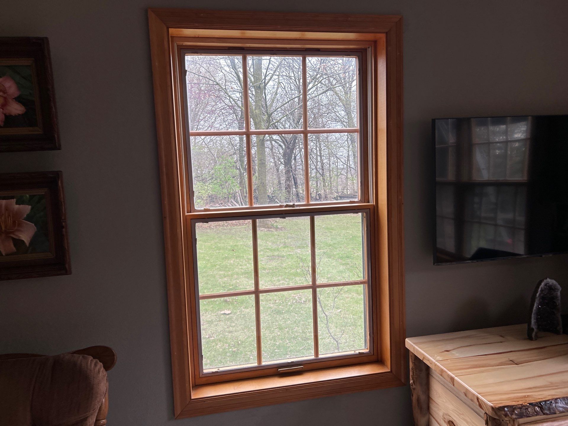 Pella Window installation using Pella Lifestyle wood/Aluminum window by United Windows and Siding LLC