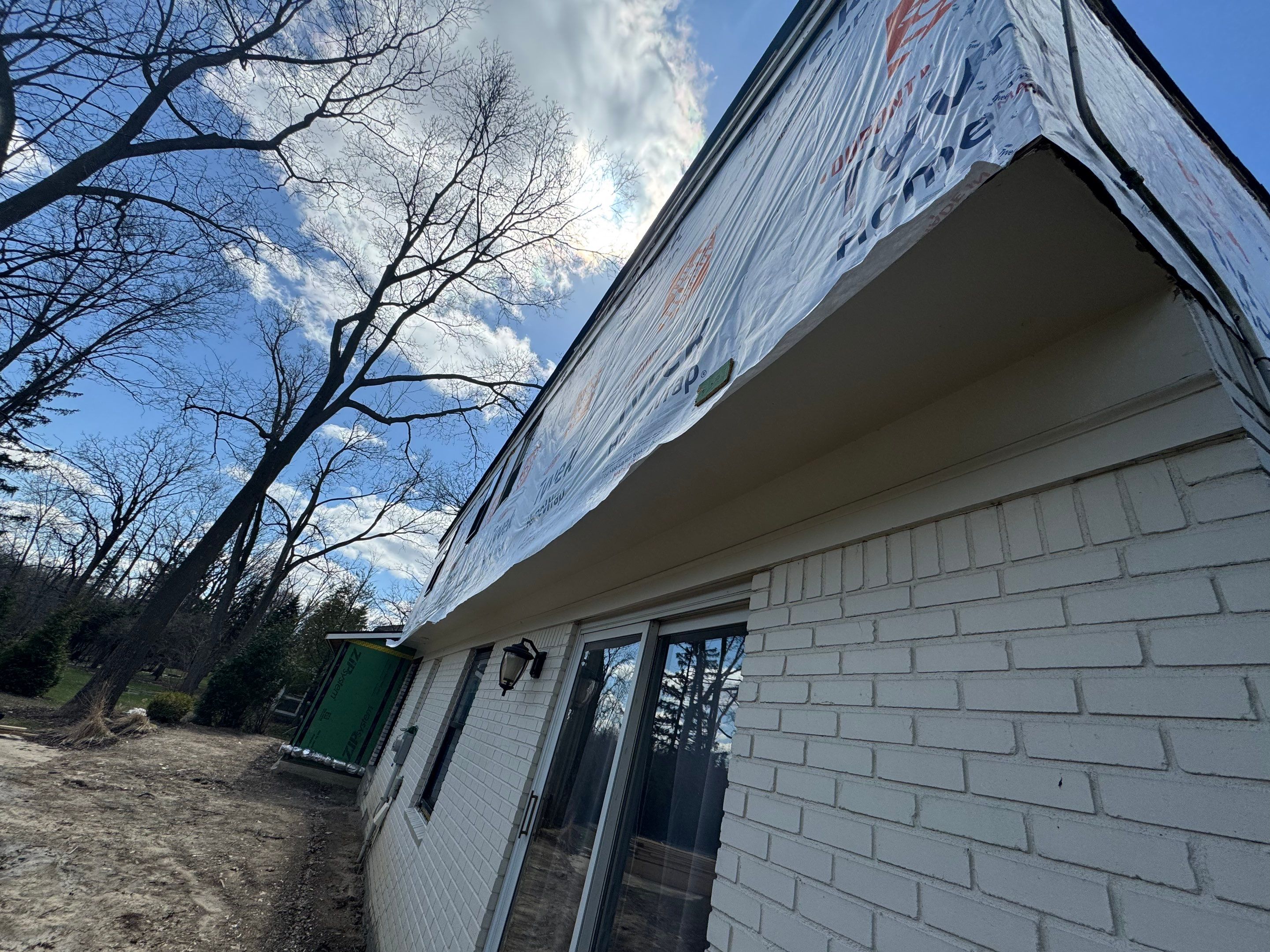 Siding Replacement using Hardie Plank S8 1/4"  Arctic White by 180 Contractors