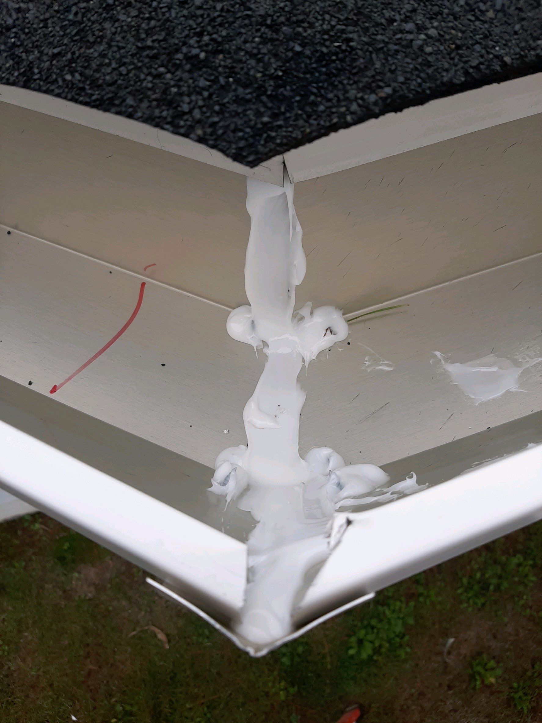 Gutter Installation using White K-Style Seamless Gutters by Gutter Professors
