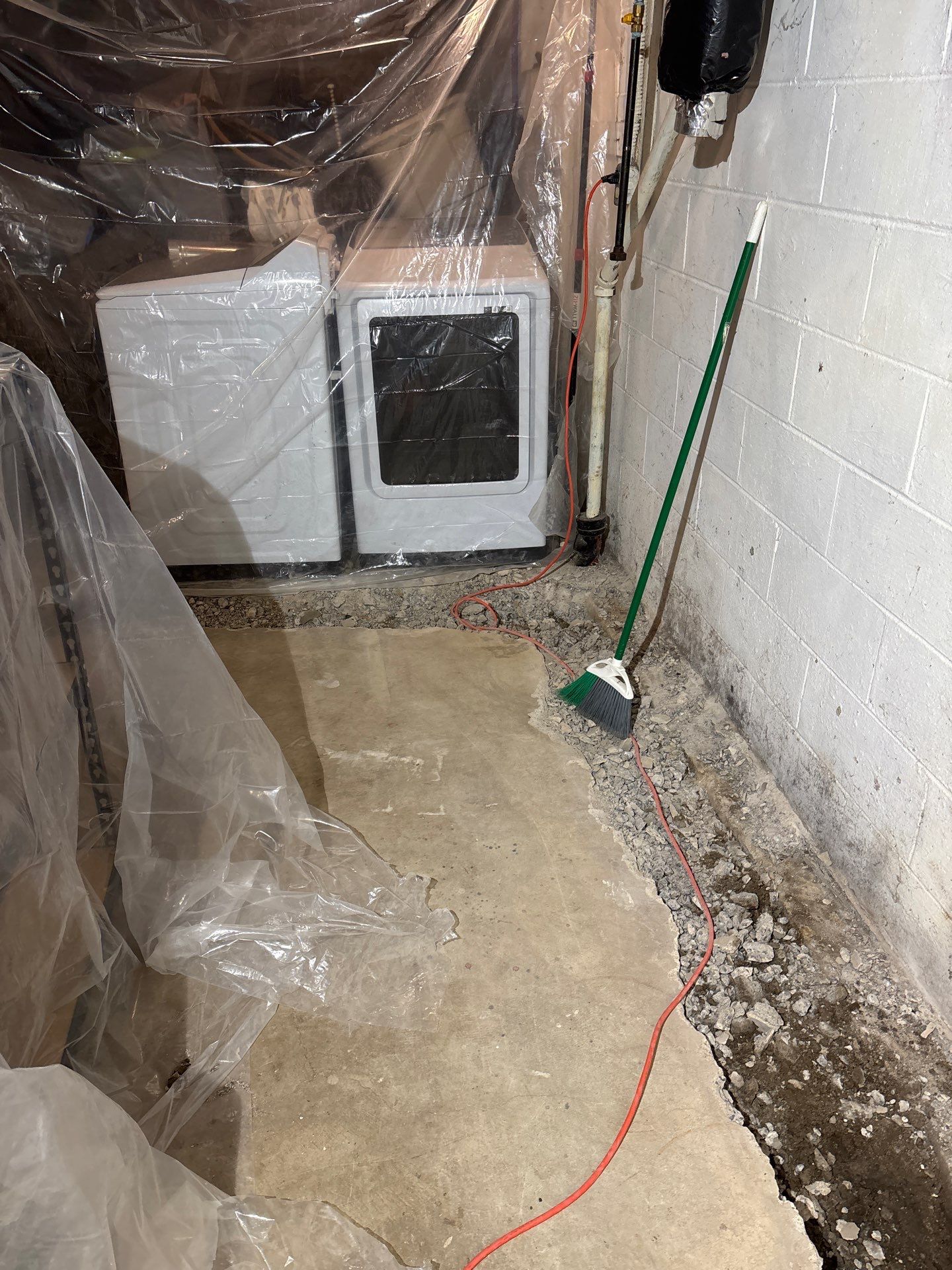 Drain tile & a sump pump for Ruth by Waterproofing Northeast