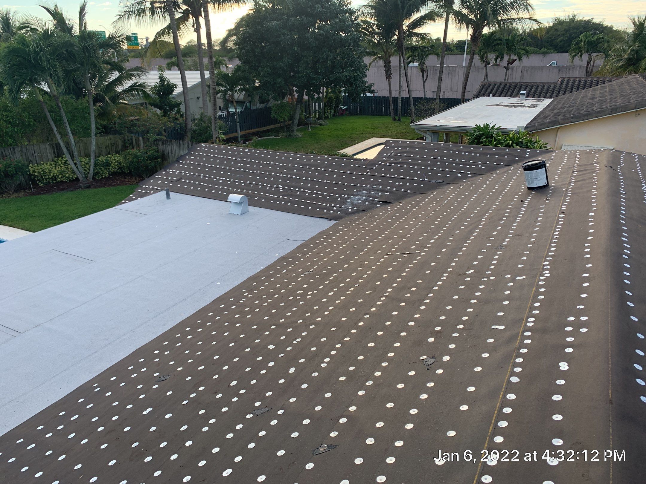 Residential Roofing Installation using 1" Nail strip metal roof by BLUES BROTHERS CONSTRUCTION CORP