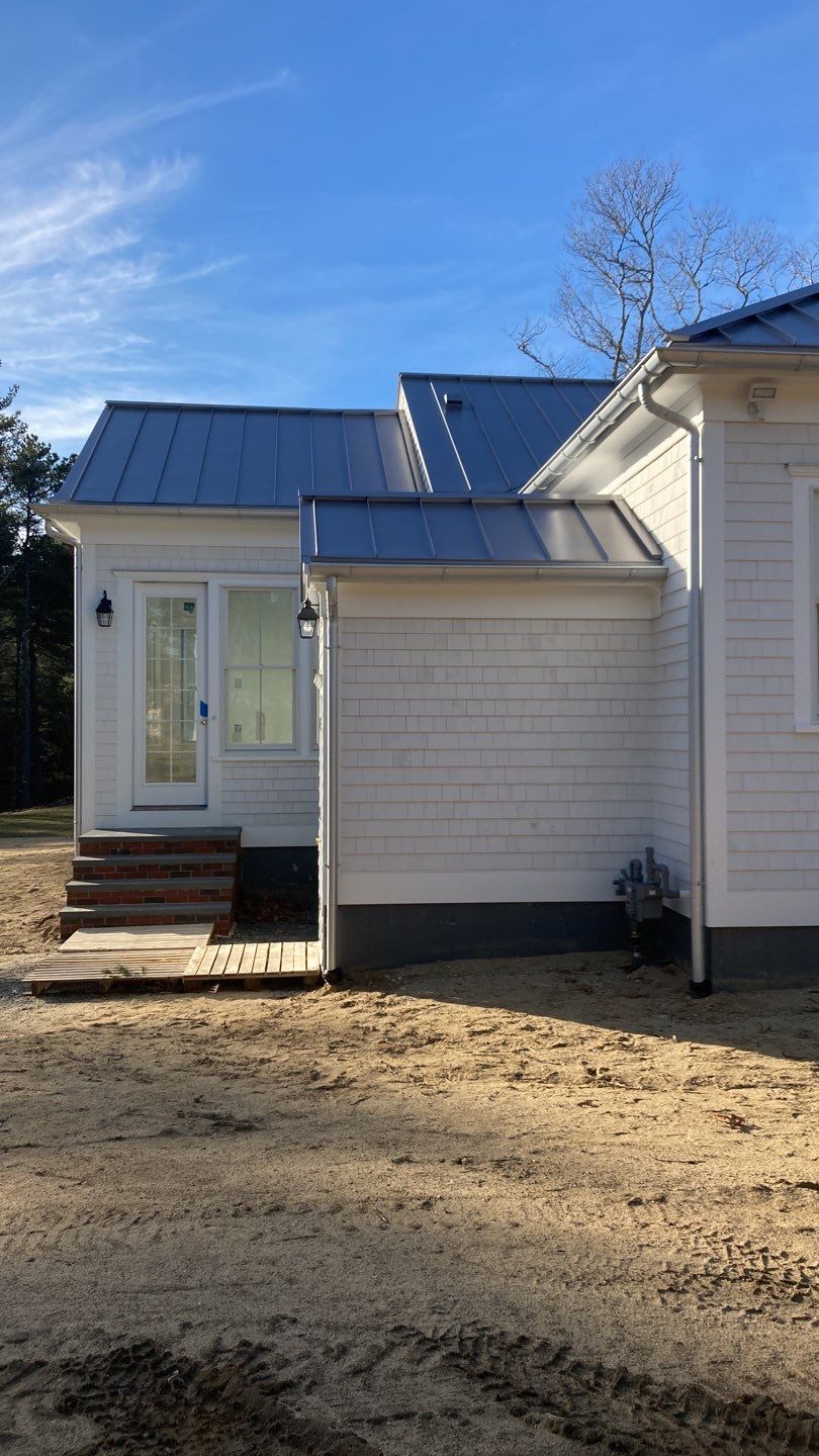 Waquoit, MA Gutter Installation using 6" Half Round Galvalume Gutter by Gutter Pro Enterprises
