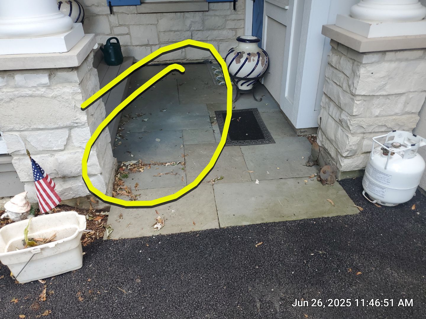 Glenview stone repair, and cleaning by Northern Power Washing LLC.