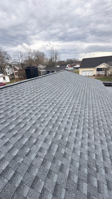 Residential Roofing Installation using EPDM and GAF Timberline HDZ Hickory