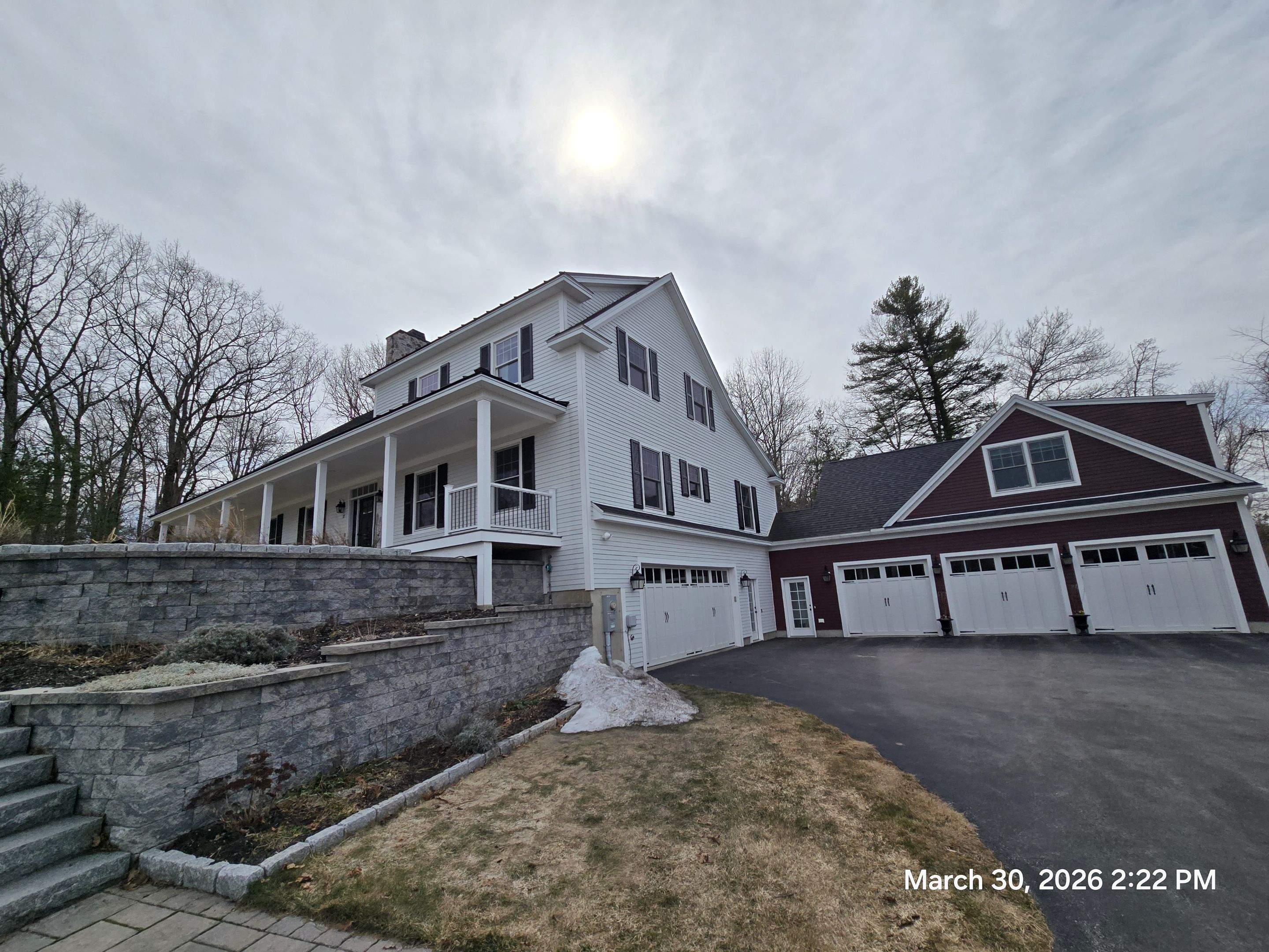 Full Exterior Painting for Bedford Farmhouse and Carriage House Garage by The Persnickety Painters