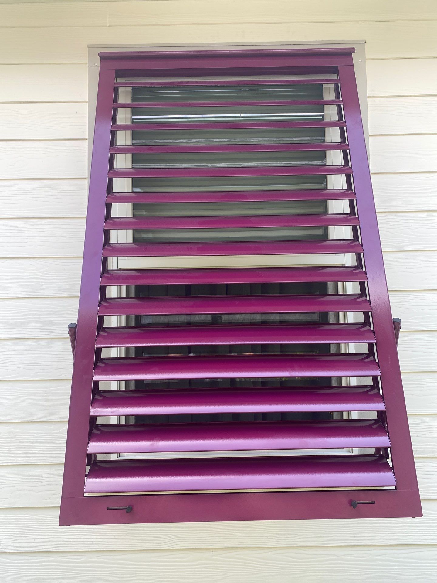 Impact Bahamas in Claret Violet by Smart Guard Shutters