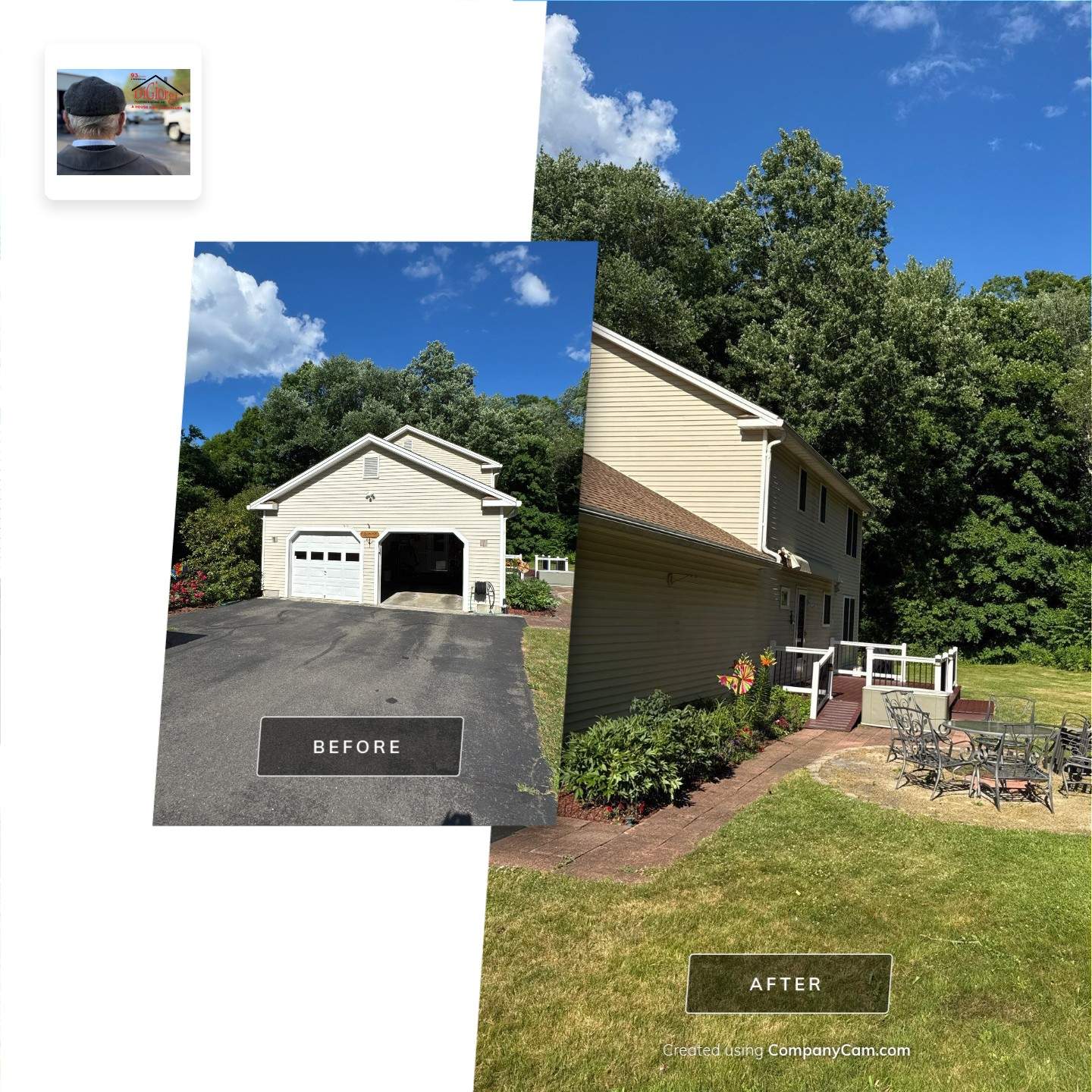 Brand new roof in Naugatuck, CT by DiGiorgi Roofing and Siding Inc