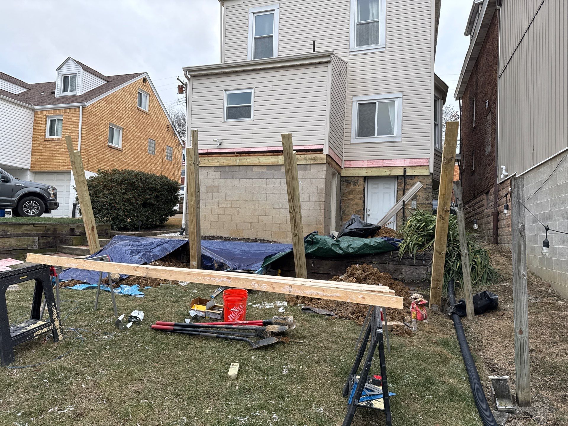 Deck and door by Cousins Roofing Siding & Decks