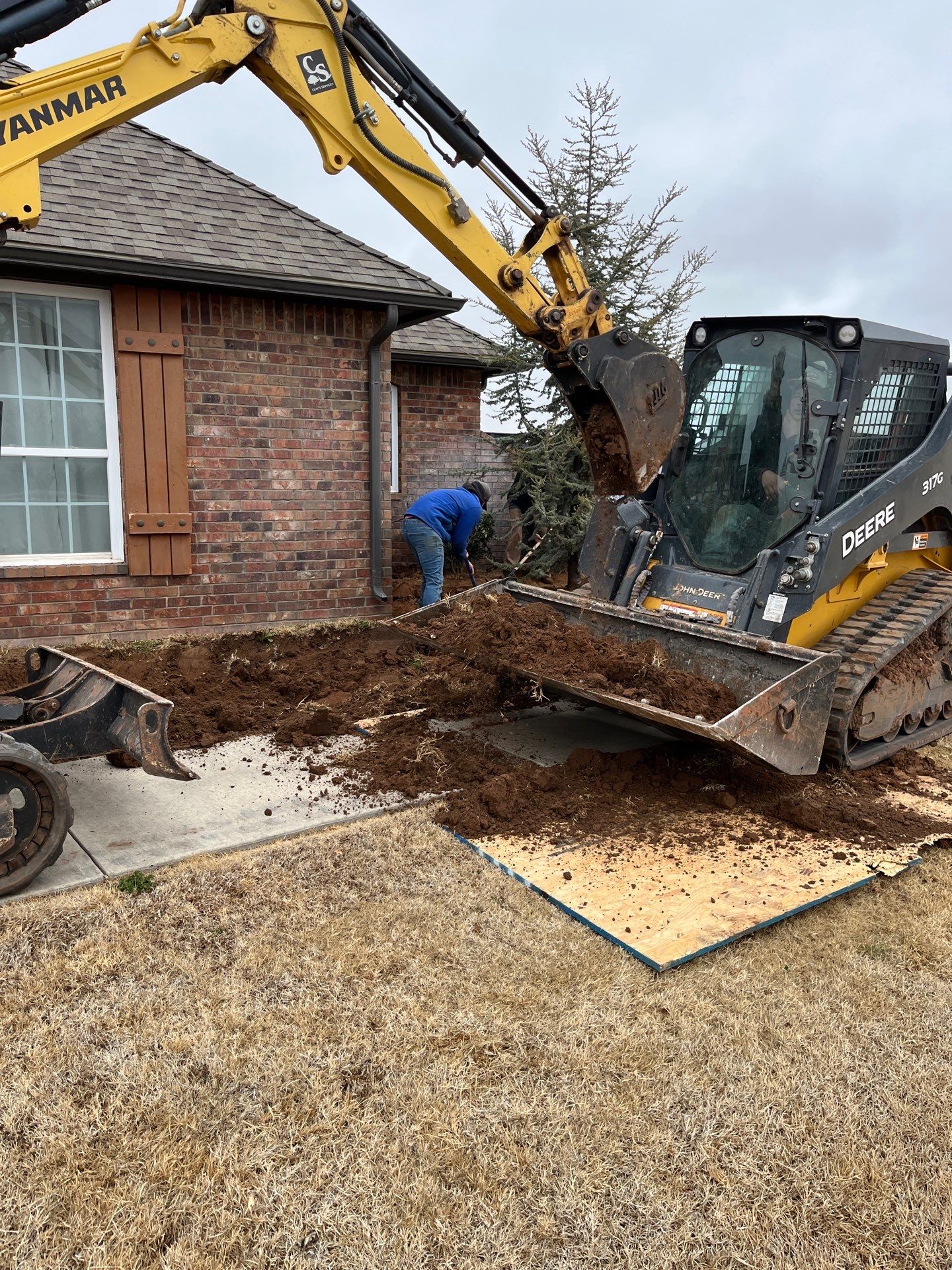 Landscape installation w/ irrigation and landscape lighting by Clays Services Inc