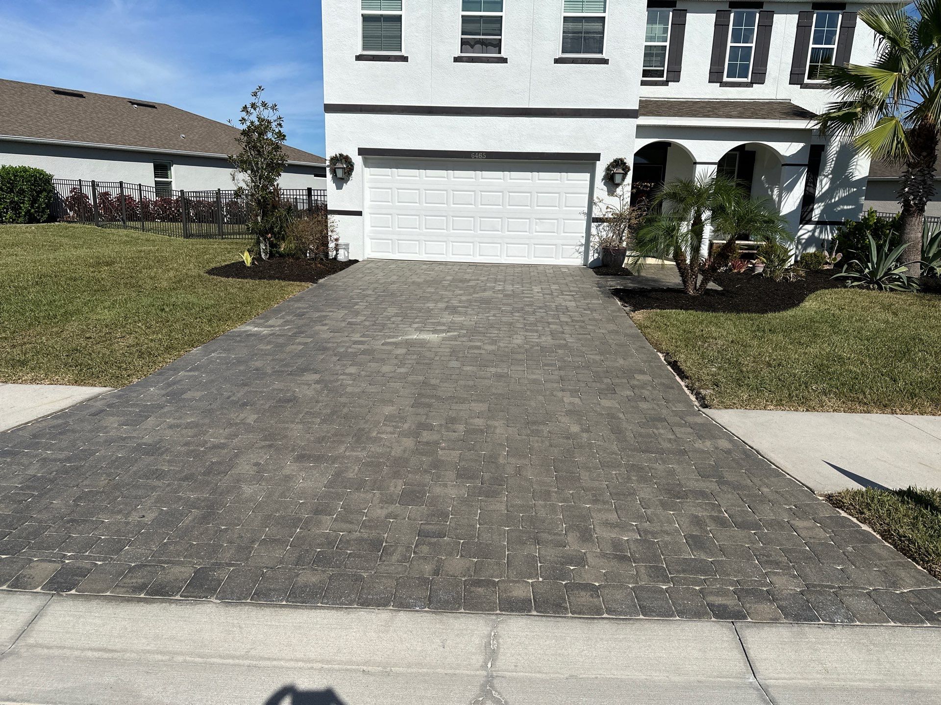 2-Story House Wash & Paver Driveway Cleaning in Trevesta Community, Palmetto, FL | Sunshine AquaWash by Sunshine AquaWash