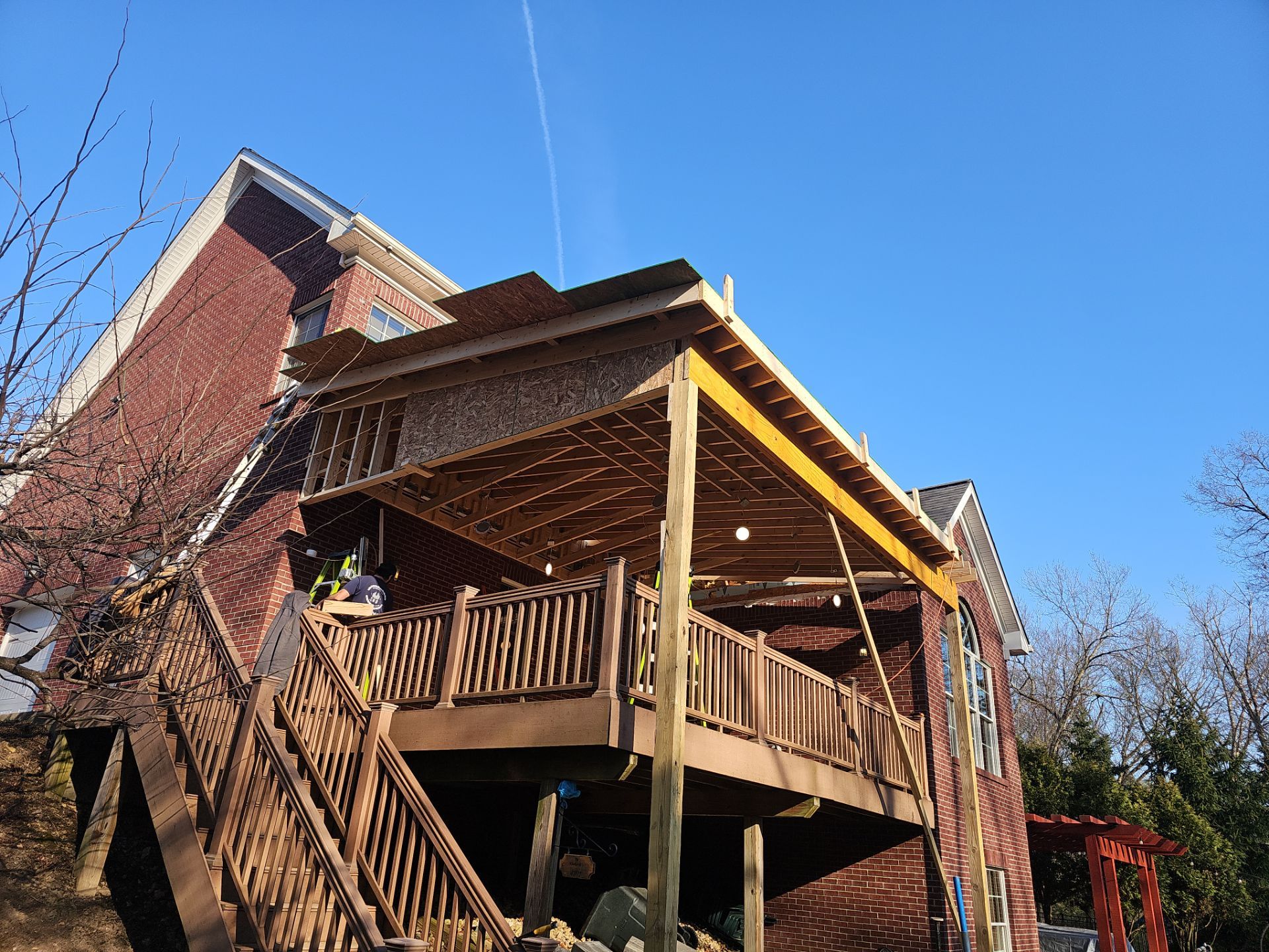 Hip Roof Build by Cousins Roofing Siding & Decks