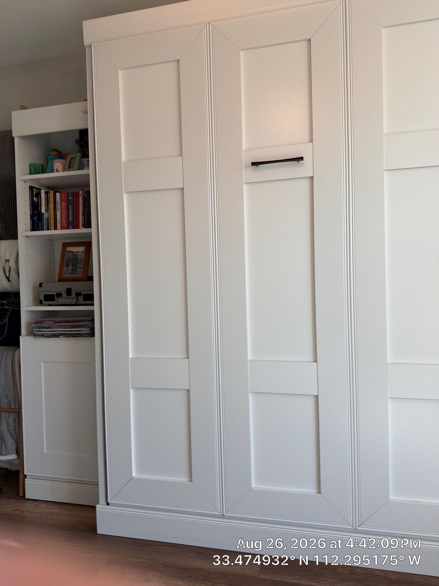 Custom Murphy Bed and Integrated Cabinetry Installation in Avondale by CompanyCam Sales Demo