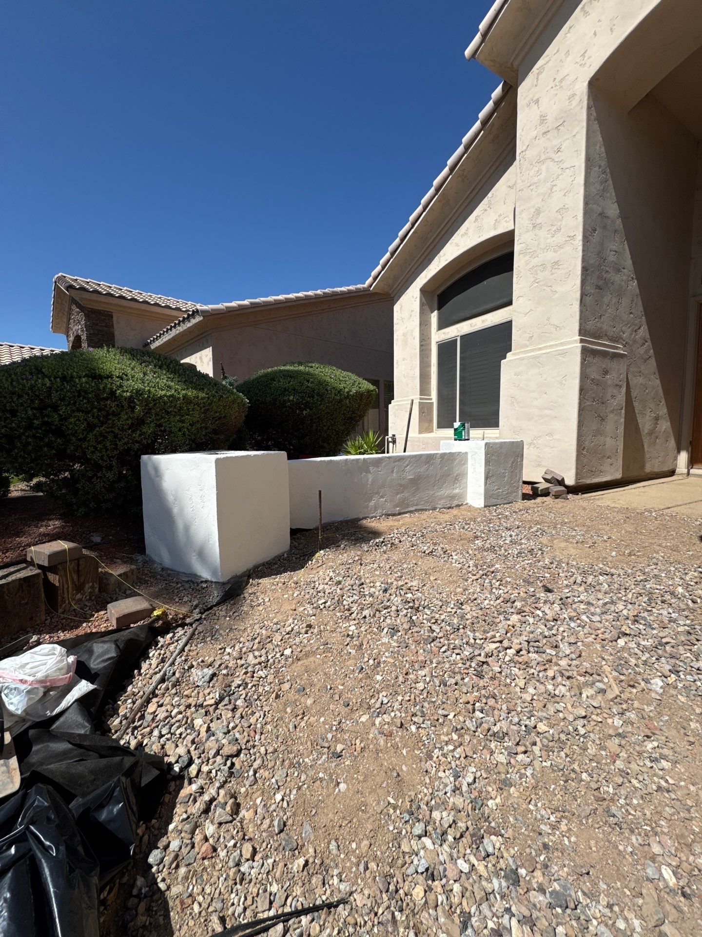 Custom Paver Walkway and Stucco Masonry Wall Installation in Glendale by We Do Hardscape