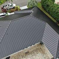 .032 Aluminum 1.5" Mechanical Seam Matte Black  by Total Roofing System The Metal Roof Experts