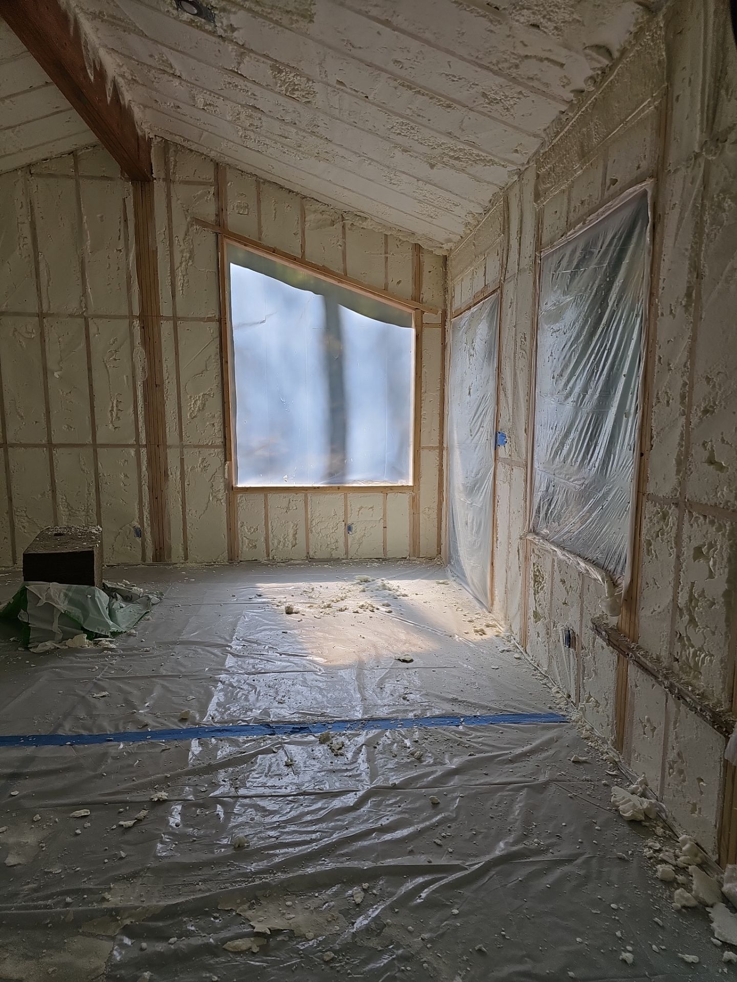 Spray Foam Insulation using open cell spray foam by NYS Foam & Energy