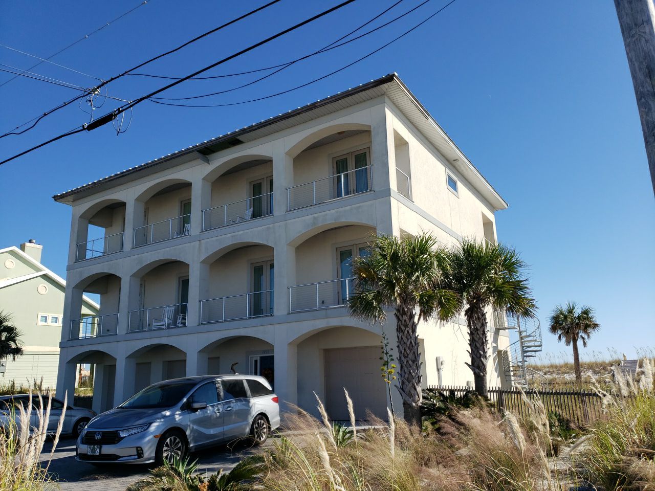 Soffit and Fascia Roof Replacement using 60' Ladders in Navarre by Gutter Professors