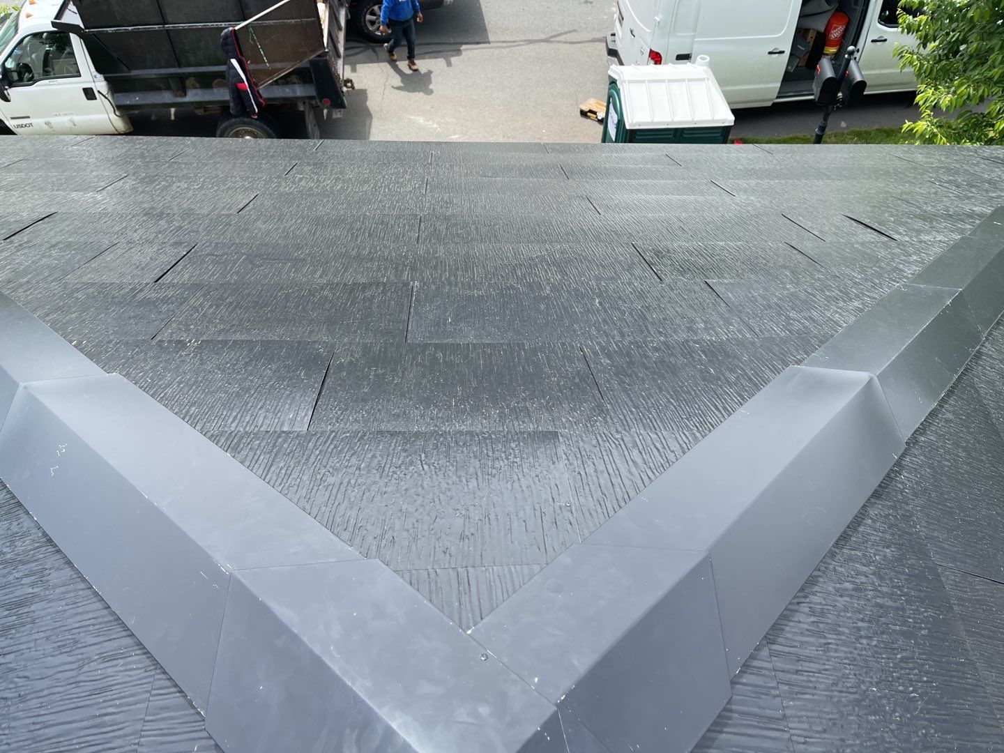 Tesla Solar Roof using Tesla Solar Roof V3 tiles by American Home Contractors