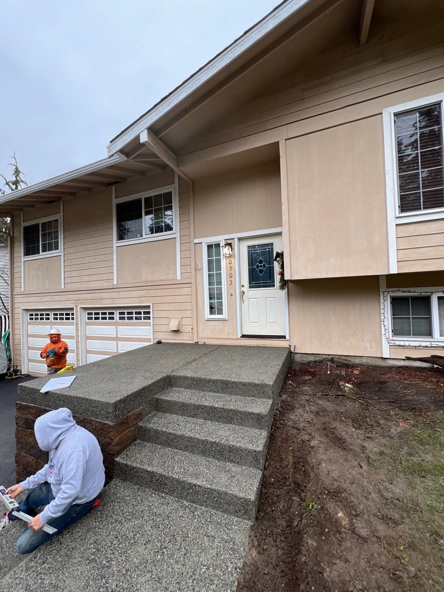 Concrete Front Stair Repair | Bothell  by Jireh Asphalt & Concrete Inc 