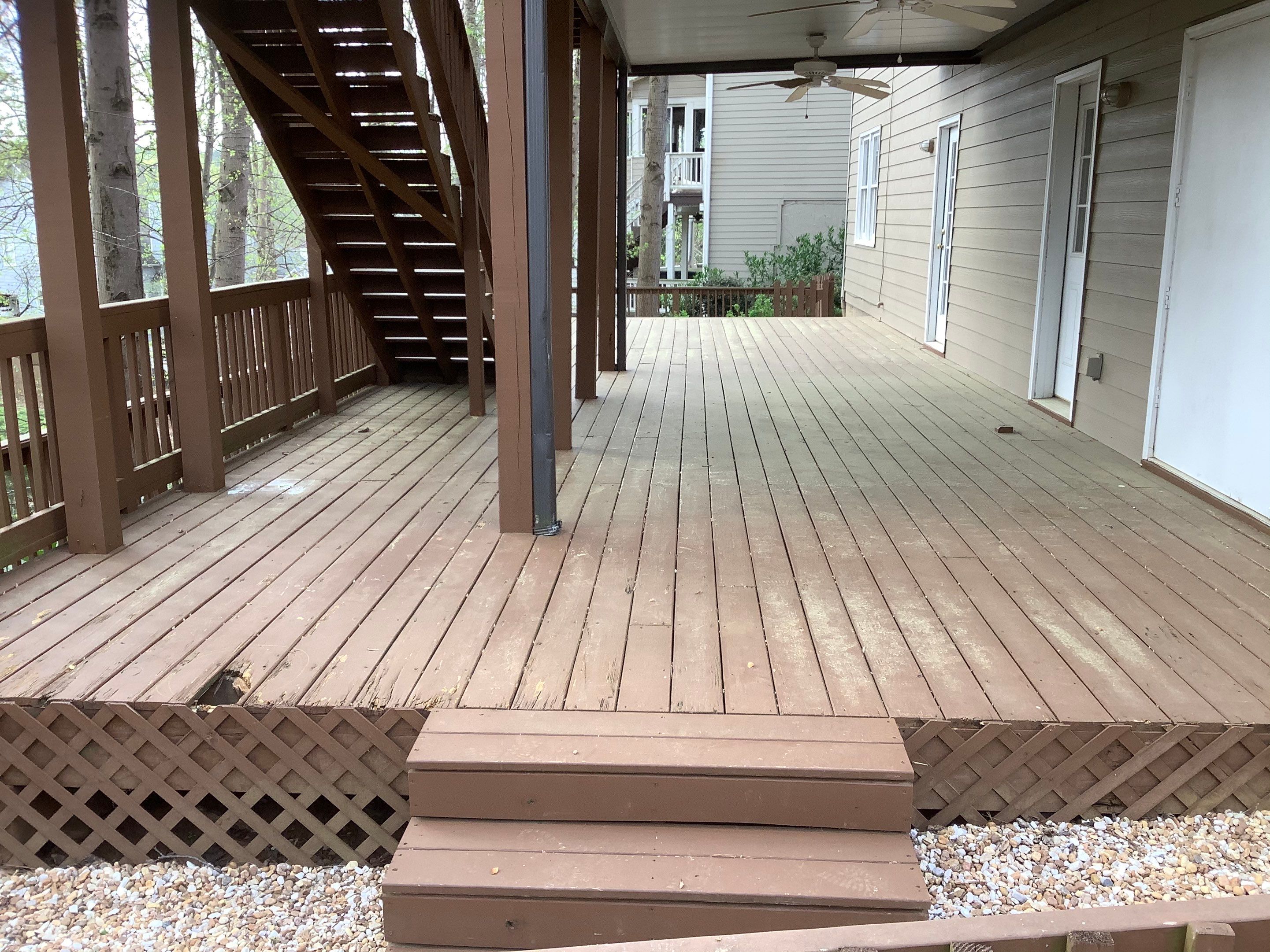 Residential Exterior Painting and Deck Refinishing Project in Kennesaw by Swift Home Renovations