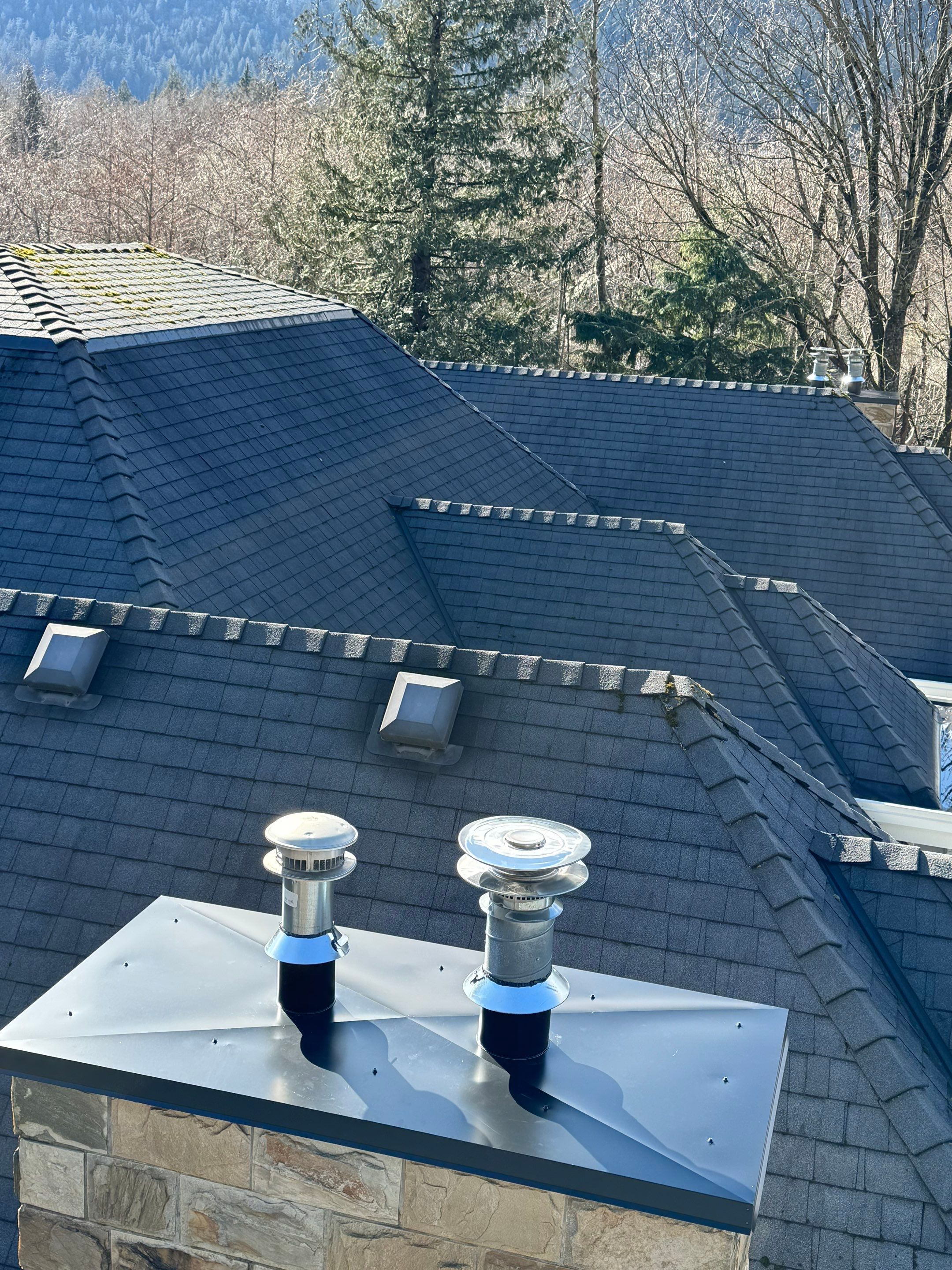 Residential Re-Roof using 26 GA Fascia Color White White by Top Notch Roofing Inc