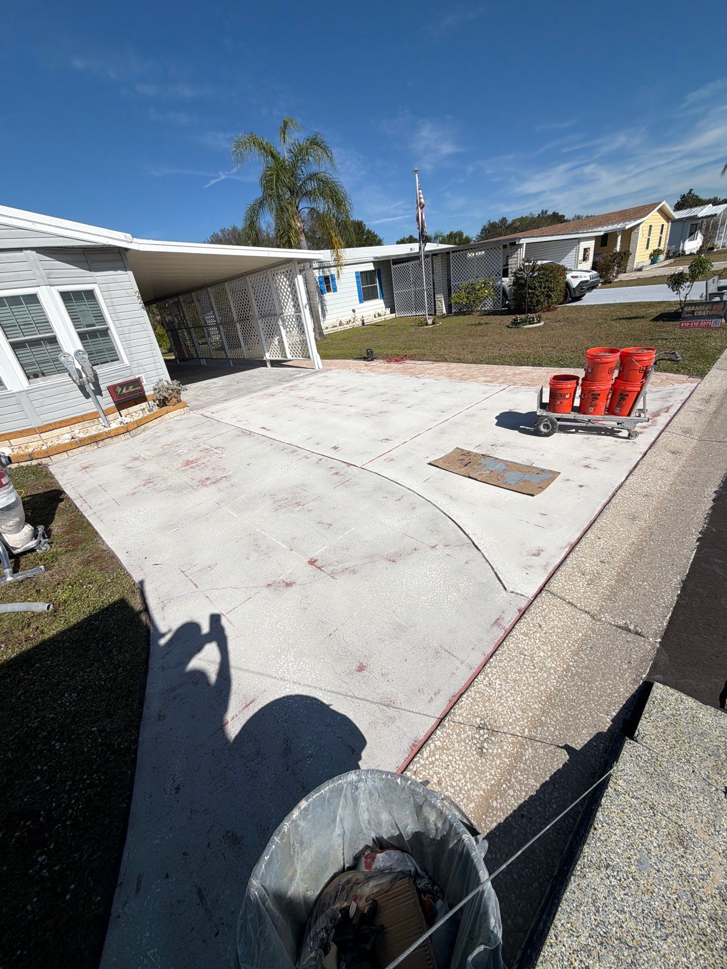 Driveway Transformation: Nightfall Flake System with Full UV & Moisture Protection by Performance Floors & Coating