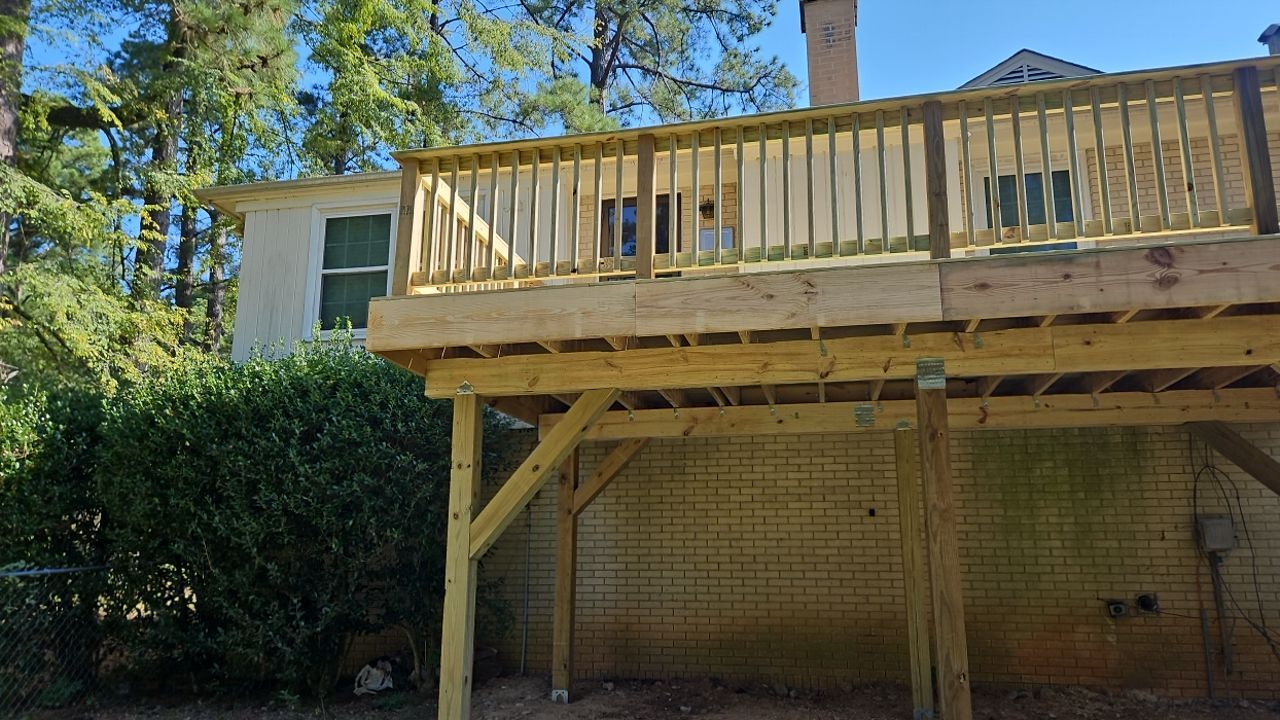 Split Rail Trail - Deck Installation  by Pillar and Pine