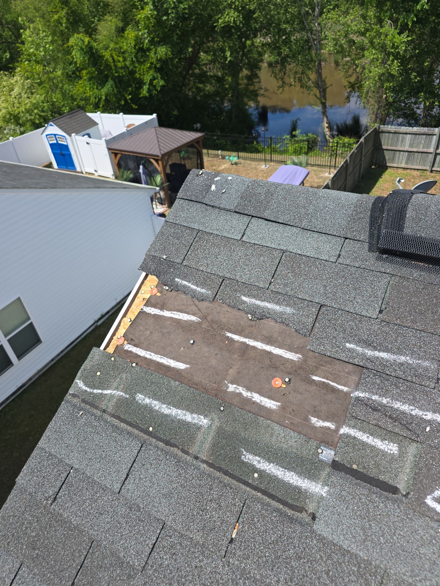 Residential Roof using Moire Black by Just Brilliant Restoration JBR
