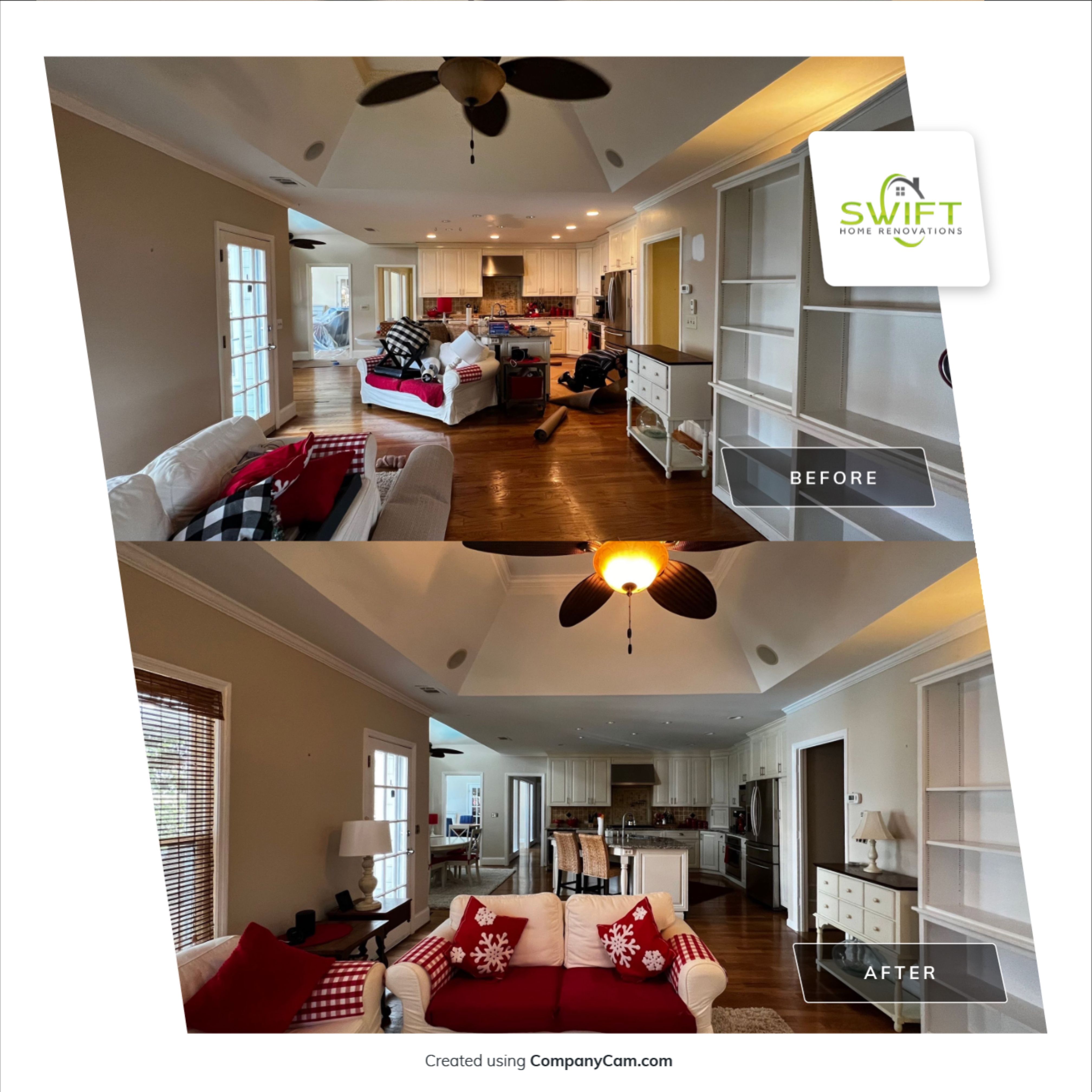 Comprehensive Interior Painting and Cabinet Refresh in Marietta by Swift Home Renovations