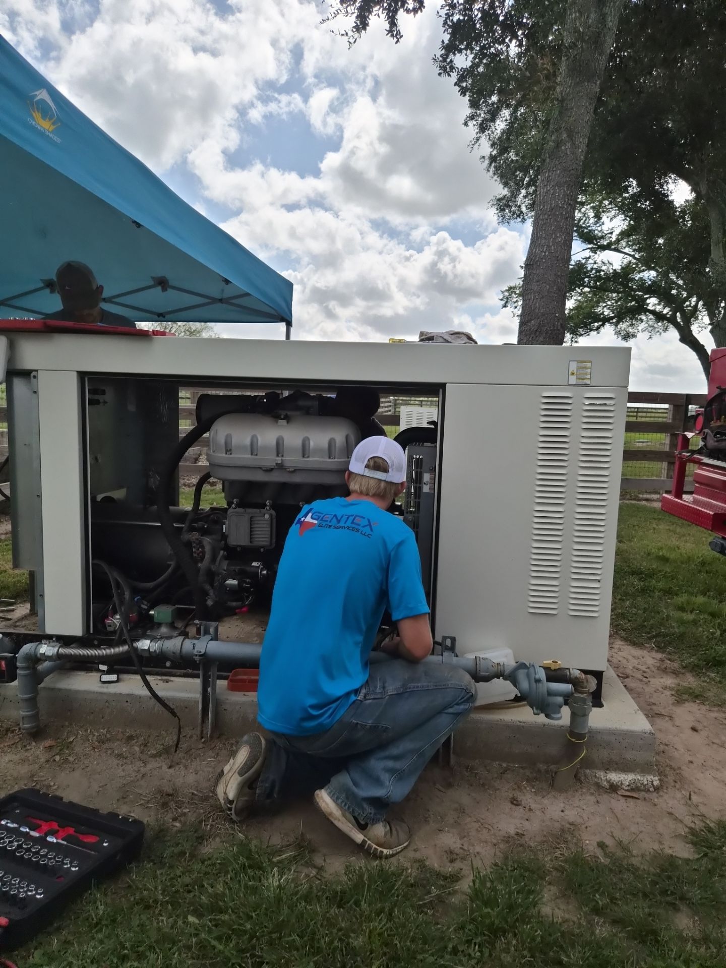 Generac Liquid-Cooled Generator Engine & Radiator Replacement in Brookshire, Texas by GenTex Elite Services