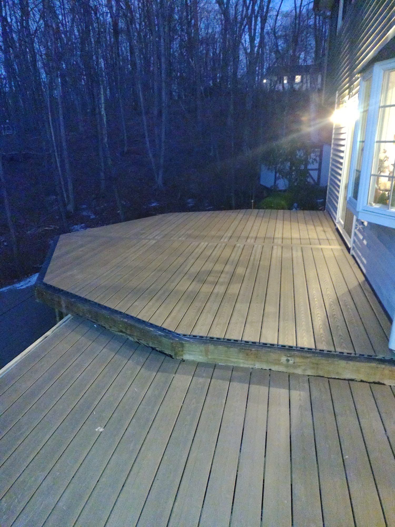 New Deck using Deckorators  decking and vinyl railings by deck guardian