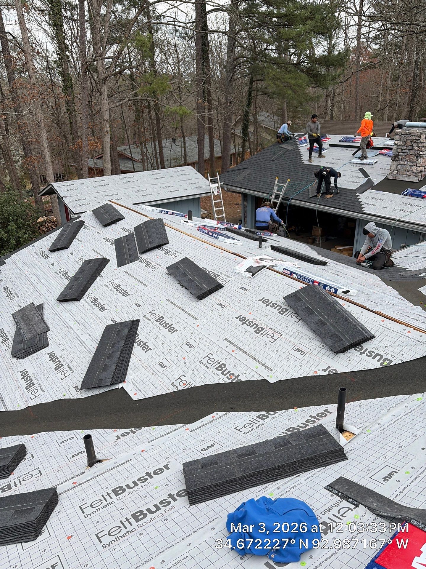 GAF Timberline HDZ Shingle Roof Replacement in Hot Springs Village by Temple Roofing and Exteriors