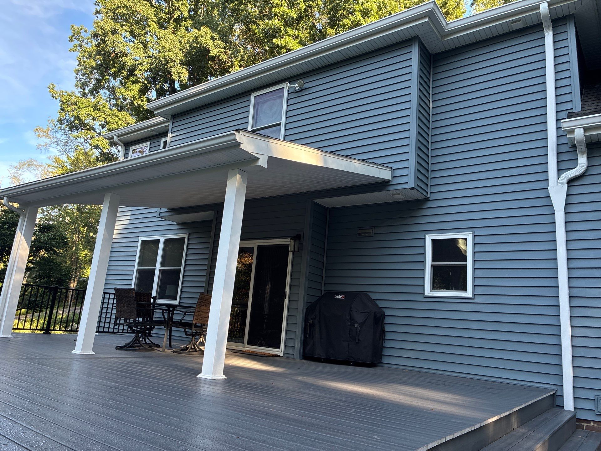 Full House Siding Renovation with English Wedgewood Vinyl in Gibsonia by Ideal Siding Pittsburgh