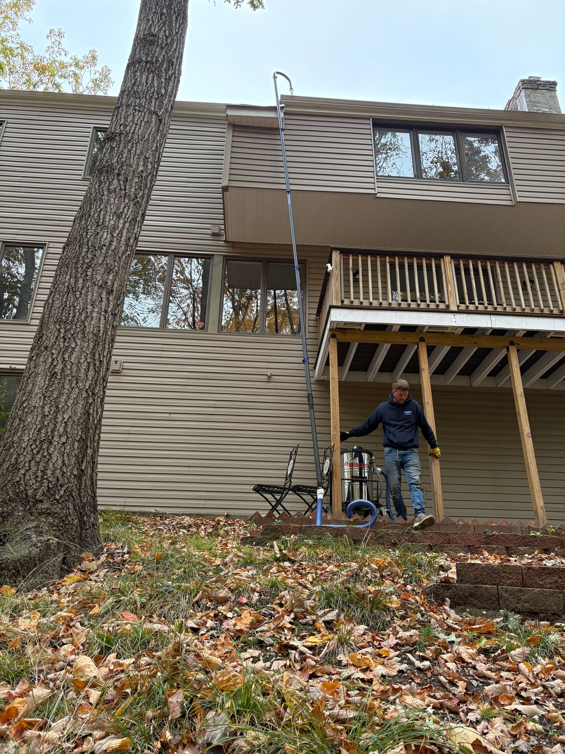 Stony Brook High-Rise Gutter Cleaning Project 🏠✨ by Above All Gutters 