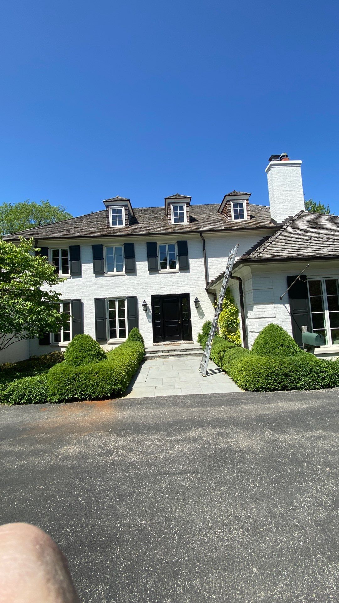 Cedar Shake Roof Replacement with Half Round Copper Gutter Installation  by Custom Installations, Inc.