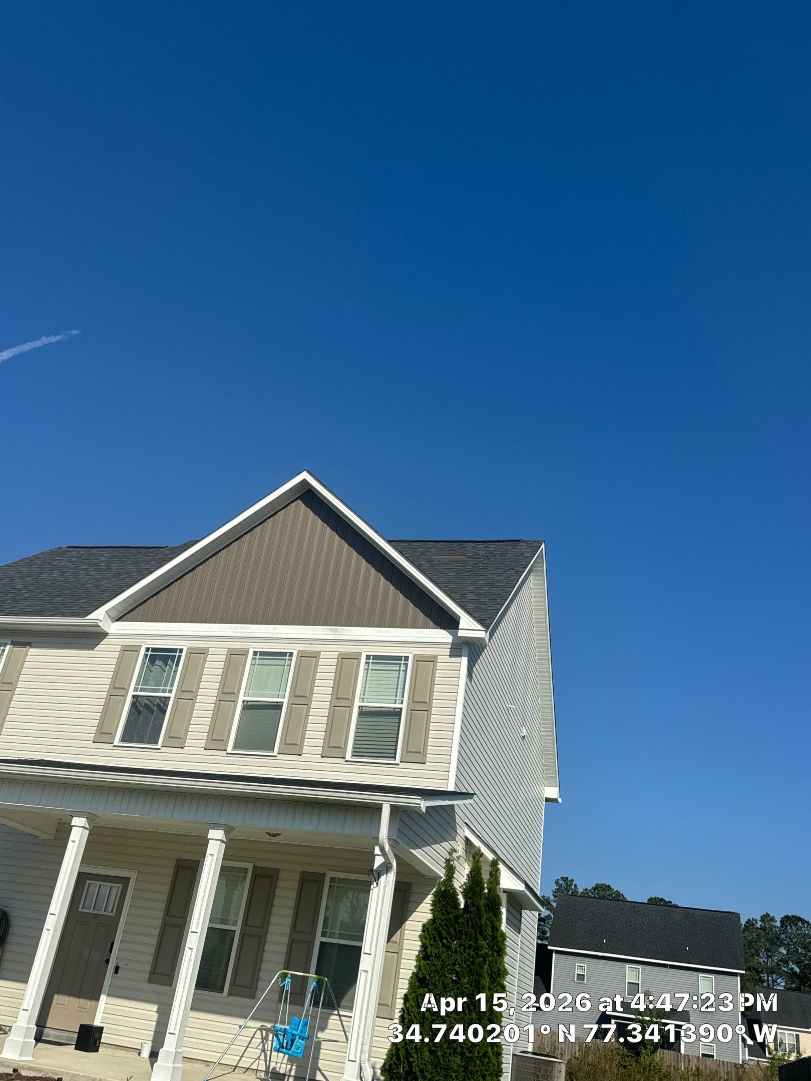 Excuse me ma'am - you're missing shingles! by North Carolina Roofs
